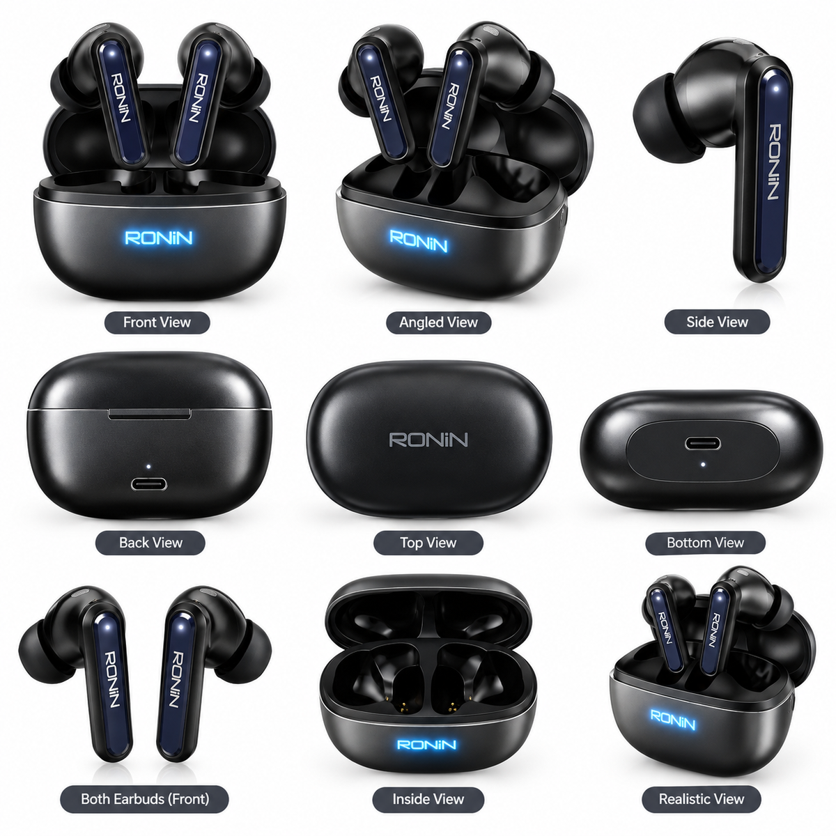 RONIN Wireless Bluetooth Earbuds