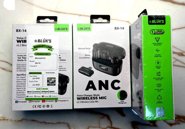 BLUX BX-14 Wireless Bluetooth Microphone ANC