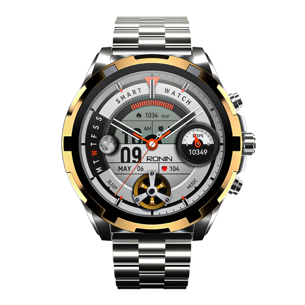 RONiN R-014 LUXE Smart Watch 1.43" AMOLED Display | Bluetooth Calling | Heart Rate & SpO2 Monitoring | Premium Design | Smartwatch