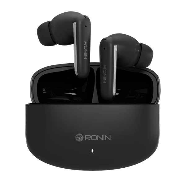 RONIN R-140 Wireless Earbuds, Bluetooth Earphones, HD Stereo Sound, Touch Control, Built-in Mic, Type-C Charging, Portable Charging Case