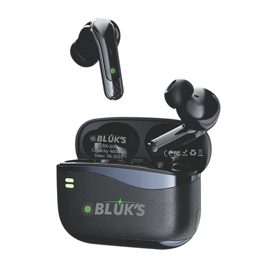 BLUX BX-600 Quad-Mic ANC + ENC AirBuds with 2.4G Dongle – Wireless Earbuds