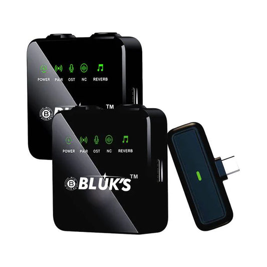 BLUX BX-10 Double Mic ANC Wireless Microphone – iPhone & Type C