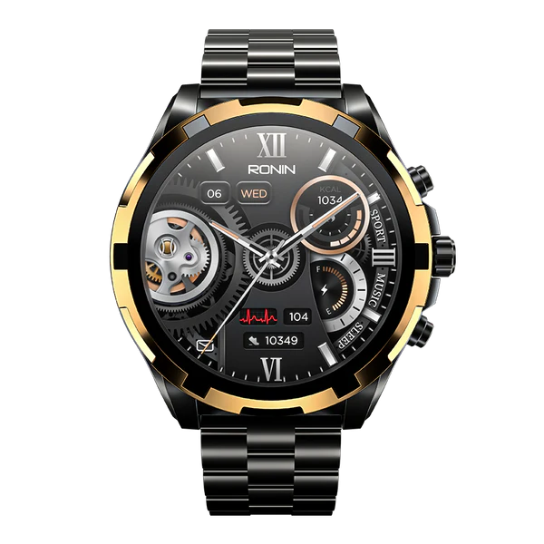 RONiN R-014 LUXE Smart Watch 1.43" AMOLED Display | Bluetooth Calling | Heart Rate & SpO2 Monitoring | Premium Design | Smartwatch