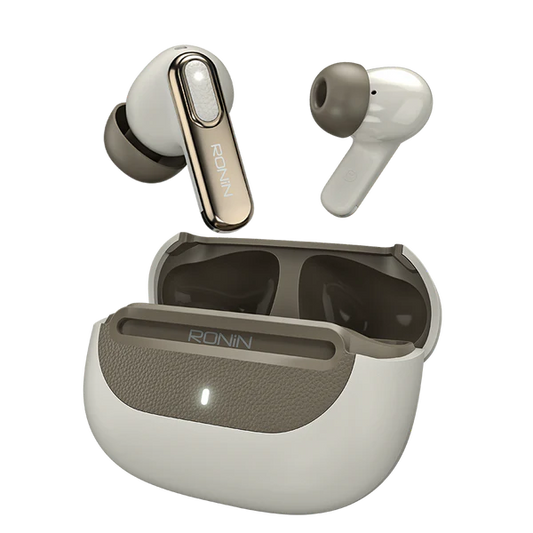 Ronin R-7080 Nox Wireless Airbuds | Bluetooth Earbuds | Powerful Bass & Clear Sound | Touch Control | Charging Case | Wireless Earphones for Music, Calls & Gaming