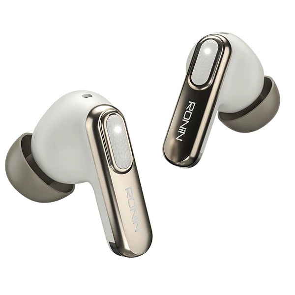 Ronin R-7080 Nox Wireless Airbuds | Bluetooth Earbuds | Powerful Bass & Clear Sound | Touch Control | Charging Case | Wireless Earphones for Music, Calls & Gaming